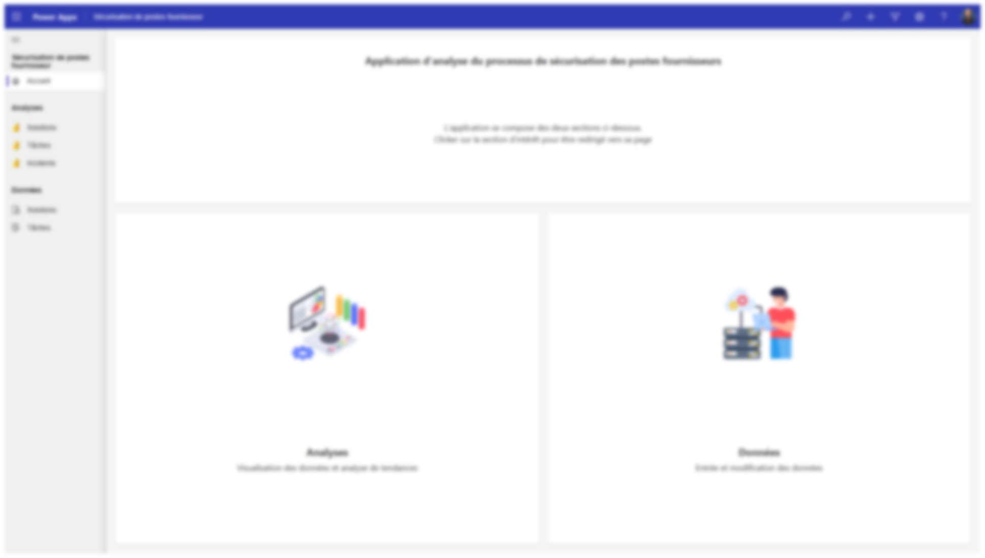 A screenshot of the process analysis web app landing page